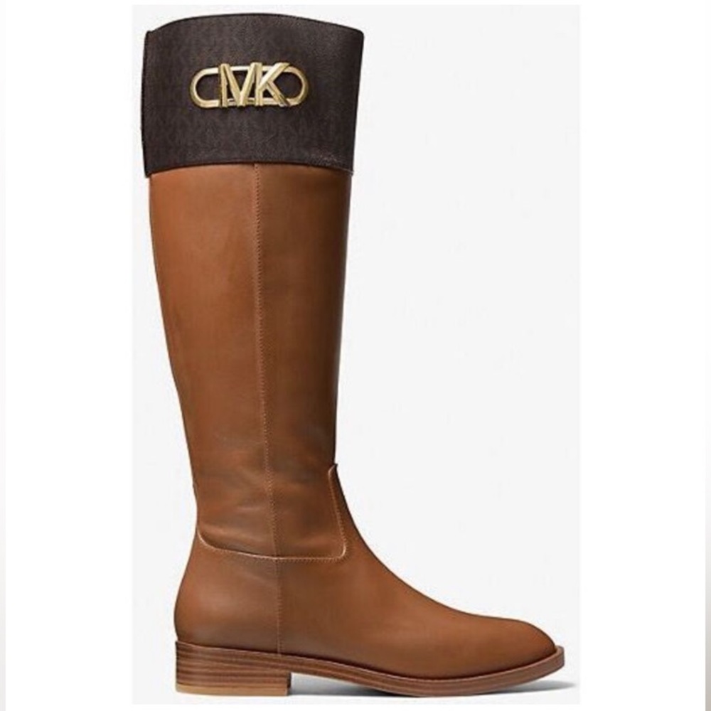 😍Michael Kors Parker Logo And Leather Tall Riding
Boots